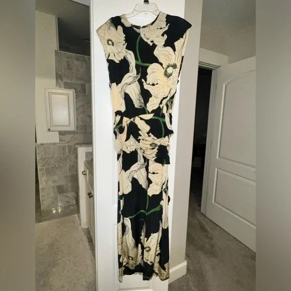 JOHANNA ORTIZ Act Of Passion Silk Midi-Dress Sz: 6 - Picture 5 of 15